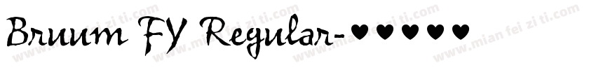 Bruum FY Regular字体转换